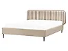 Bed Velvet BRIN 160 x 200 cm (EU King Size) Taupe