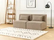 Module fauteuil LEMVIG Velours côtelé Taupe_876490