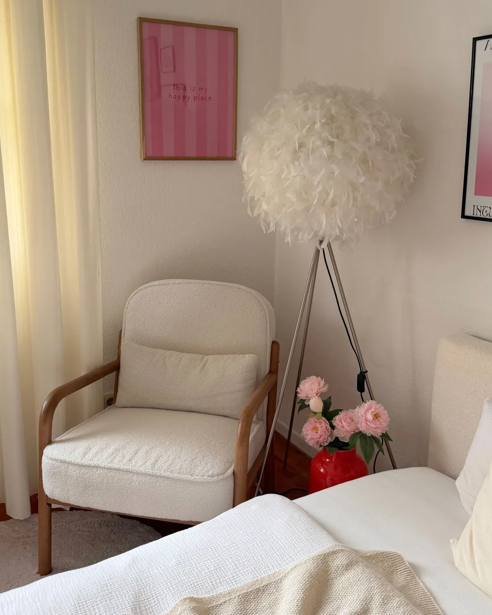 Fauteuil SELDE Bouclé Blanc cassé_1166484