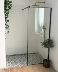 Duschwand WASPAM 100 x 190 cm Schwarz_1173833