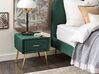 Sametová postel 140 x 200 cm zelená FLAYAT_833977