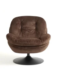 Drehsessel NOLVIK Samtstoff Dunkelbraun_1168287
