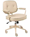 Desk Chair PARAMUS Faux Leather Beige