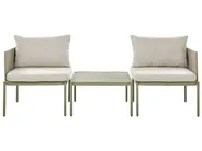 Garden Lounge Set with Table 2 Seater TERRACINA Metal Olive Green_863718