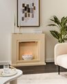 Electric Fireplace with LED Flame Effect Beige SAHARA_934213