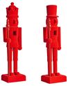 Kétdarabos dekorfigura szett FLATEY 40 cm Diótörő Piros