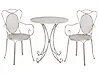 Bistro Set Folding CILENTO Metal Grey