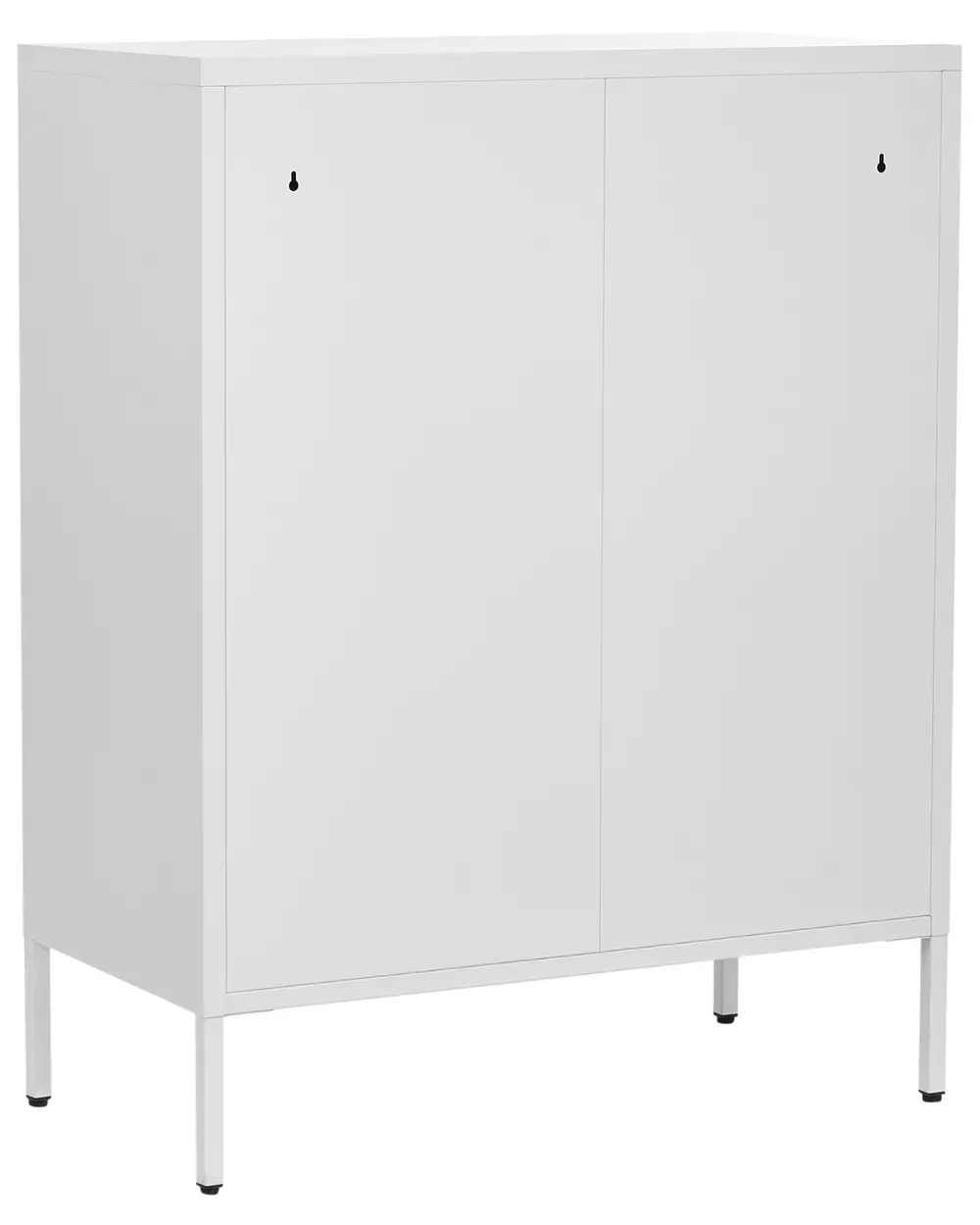 Szafka ze szklanymi drzwiami ESHOLT 80 cm Metal Biały_1017011