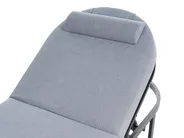 Sun Lounger with Cushion RONCOLO Metal Grey_1116687