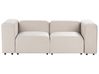 Divano modulare 2 posti FALSTERBO Velluto Beige chiaro