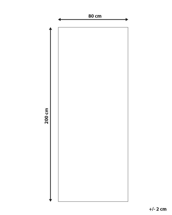 Runner Rug 80 x 200 cm cm White and Grey SAIKHEDA_831448