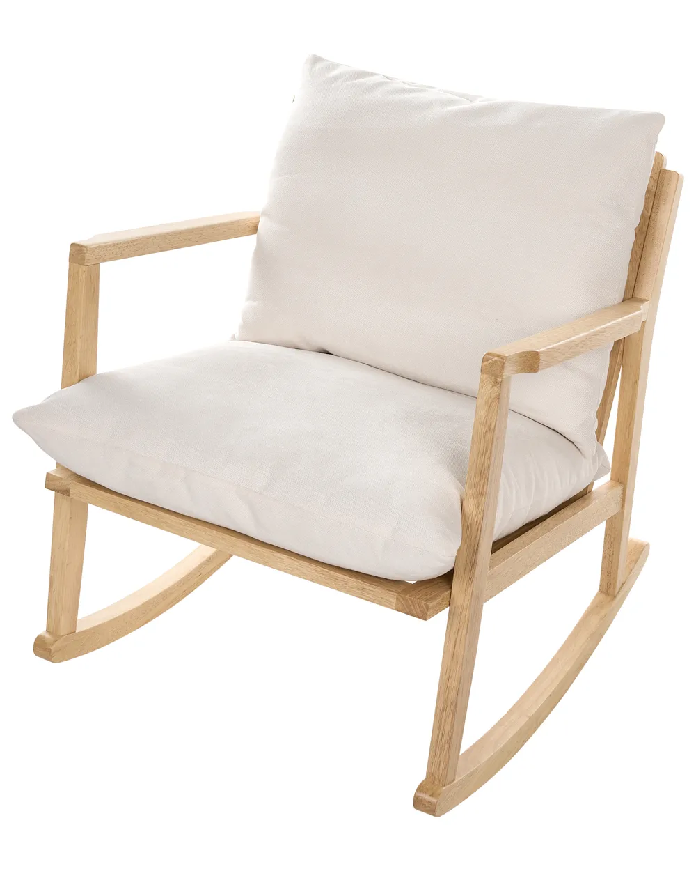 Poltrona a dondolo KJEVIK Legno Marrone chiaro/Beige chiaro_1070505