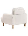 Fauteuil en bouclé blanc TUVE_927342