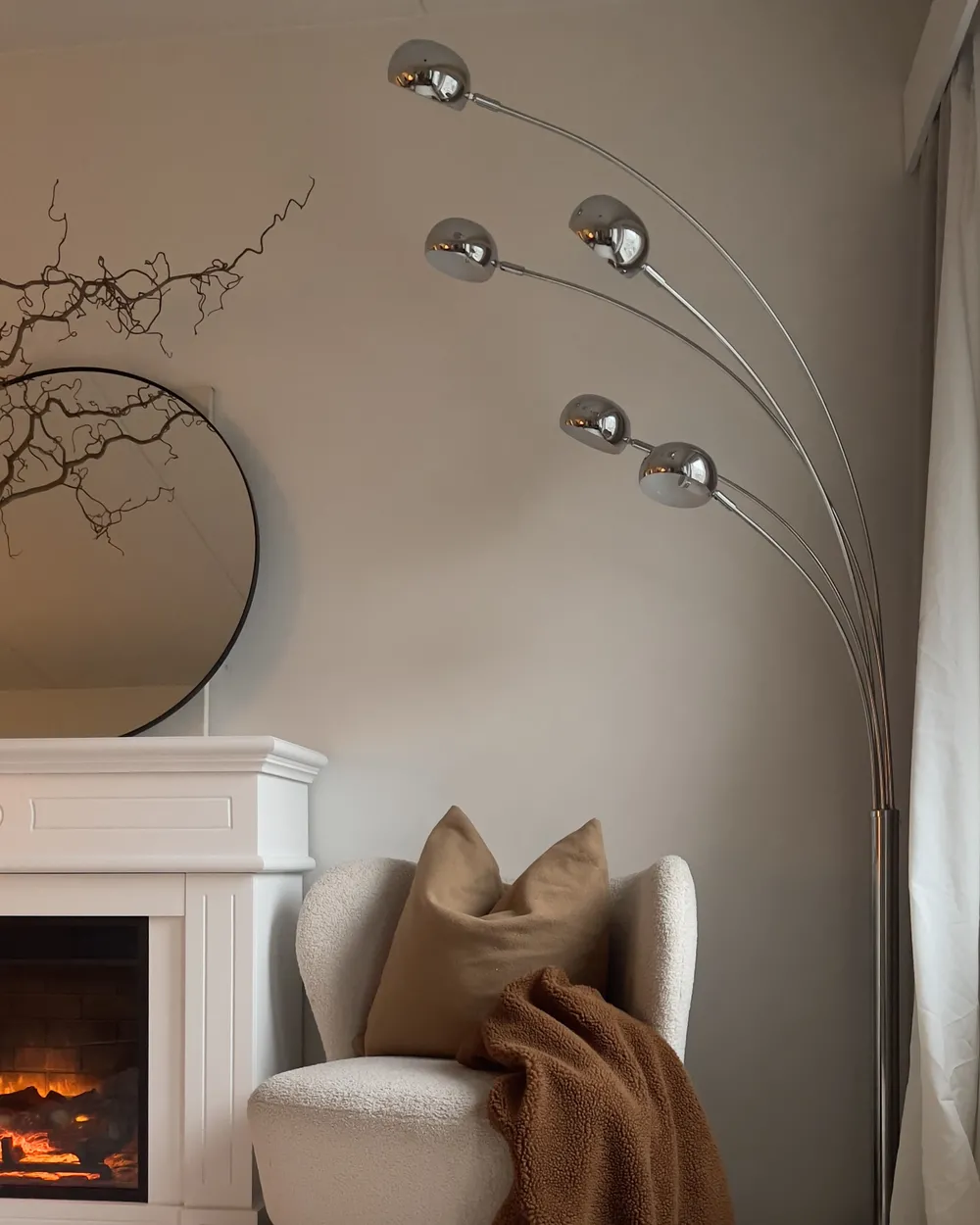 Lampe Artisanale De Salon - Couleur Argent - Style Unique - Occasion