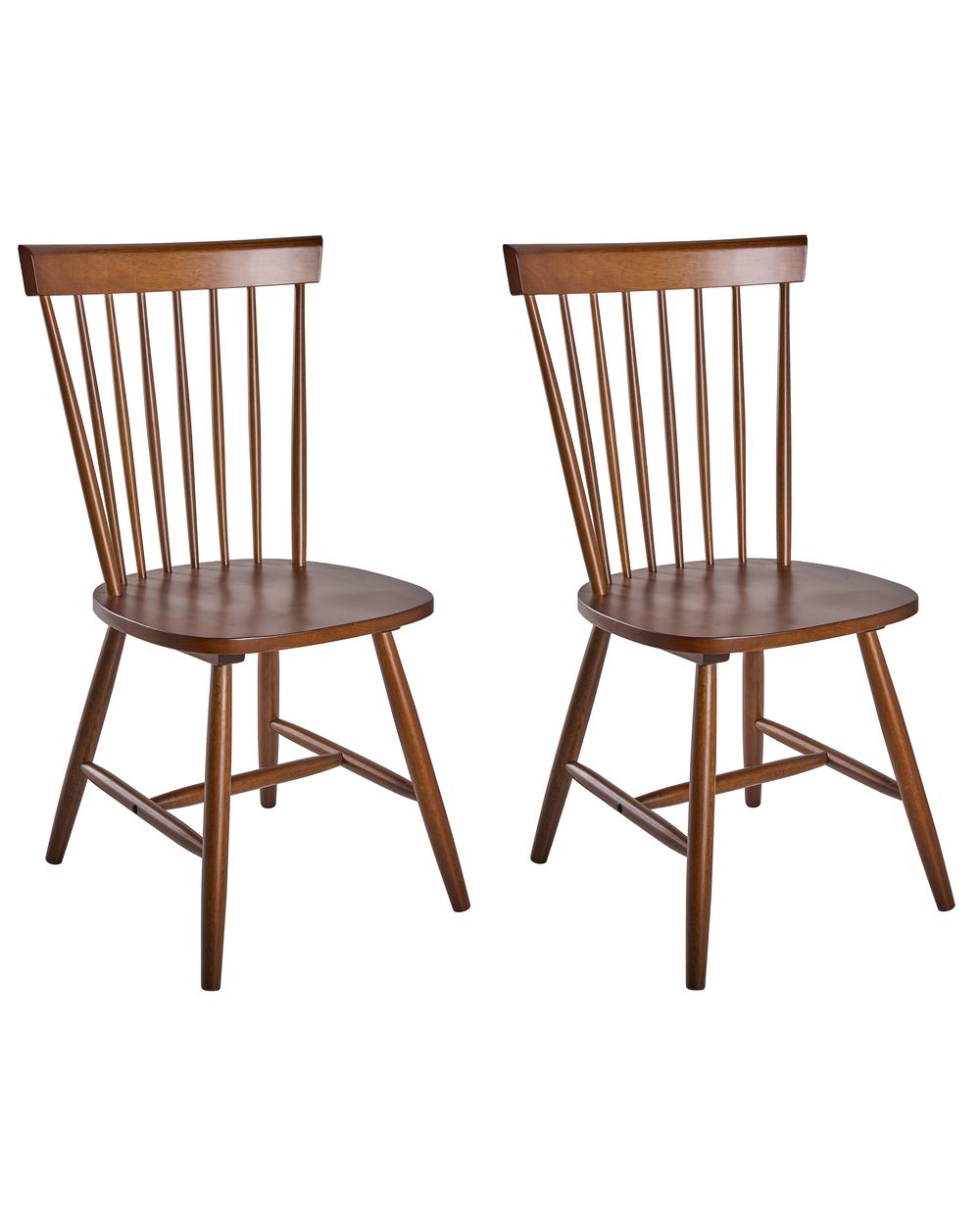 Set di 2 sedie da pranzo BURGES Legno Marrone
