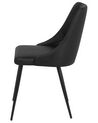 Lot de 2 chaises en cuir PU noir VALERIE_712749