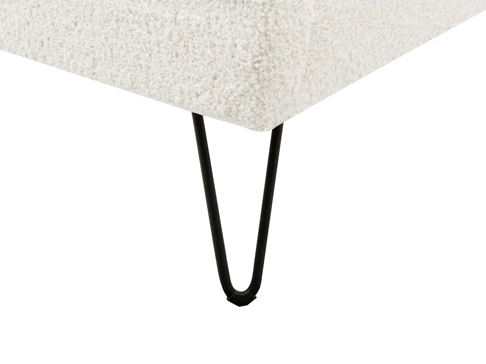 Bett mit Lattenrost Bouclé AMBILLOU 140 x 200 cm Cremeweiß_967570