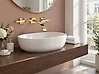 Bateria umywalkowa podtynkowa BERRACO Mosiądz Złoty