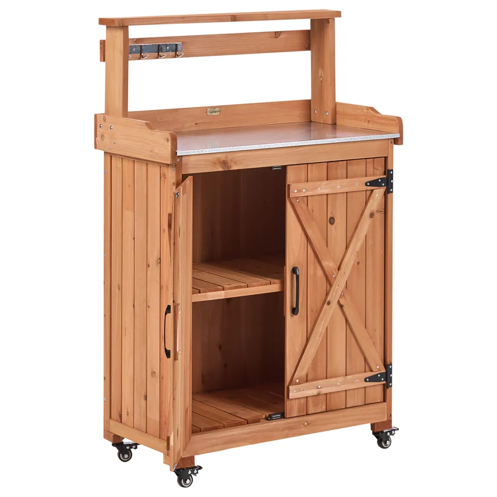Ültetőasztal ALTOLIA 70 cm 119 cm Fenyőfa Barna_1032126