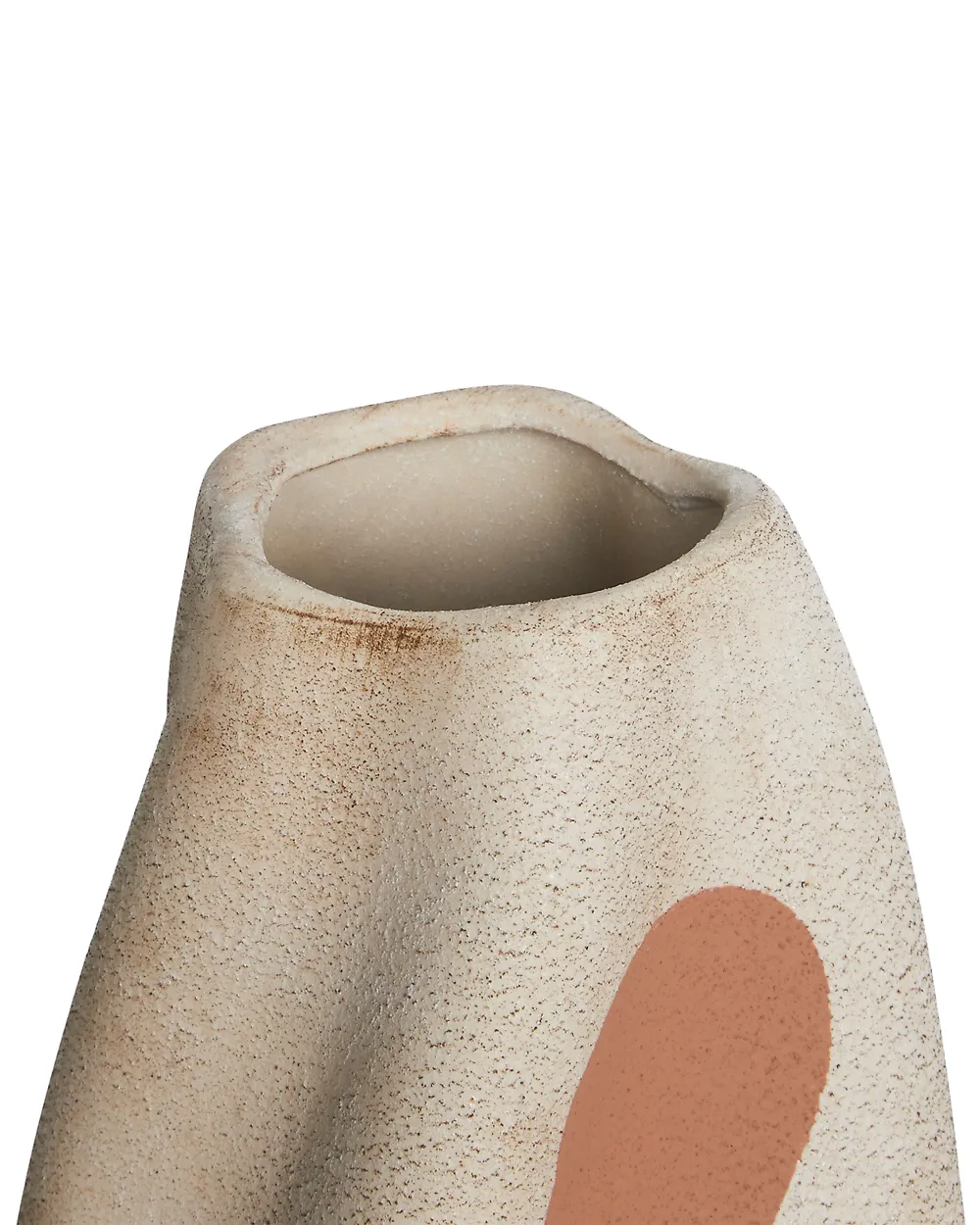 Jarrón para flores BATOIDEA 25 cm Gres Beige claro_1185200