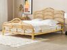 Ratanová postel 180 x 200 cm světlé dřevo DOMEYROT _868975