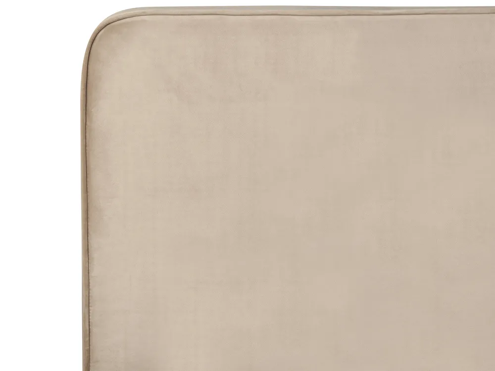 Lit avec sommier Velours VALOGNES 160 x 200 cm Taupe_876699