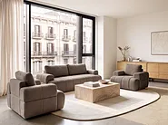 Sofa 3 Seater NARILLA Boucle Taupe_1161469