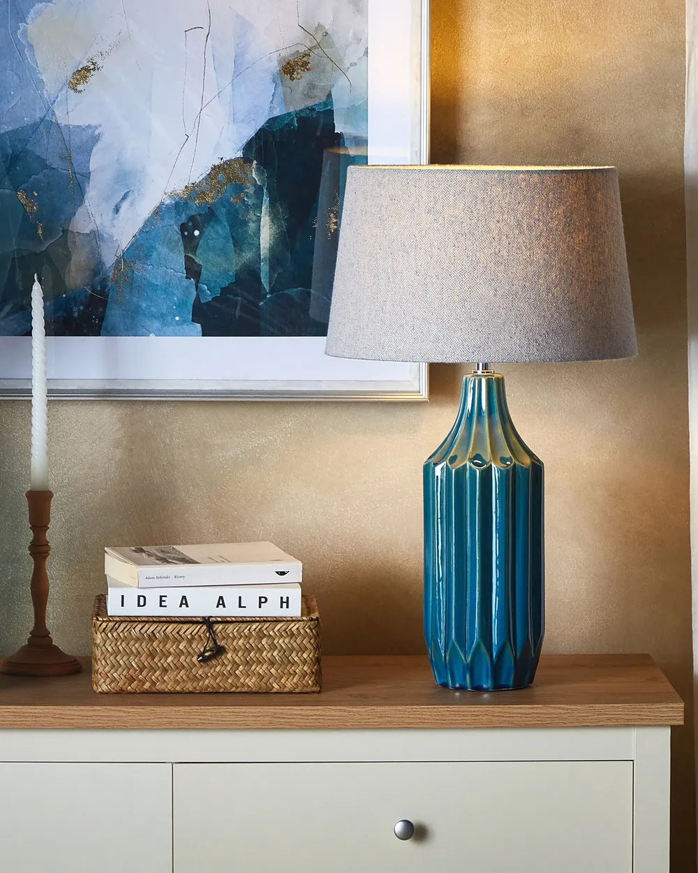 Lampe à Poser Métal Bhavin Bleu