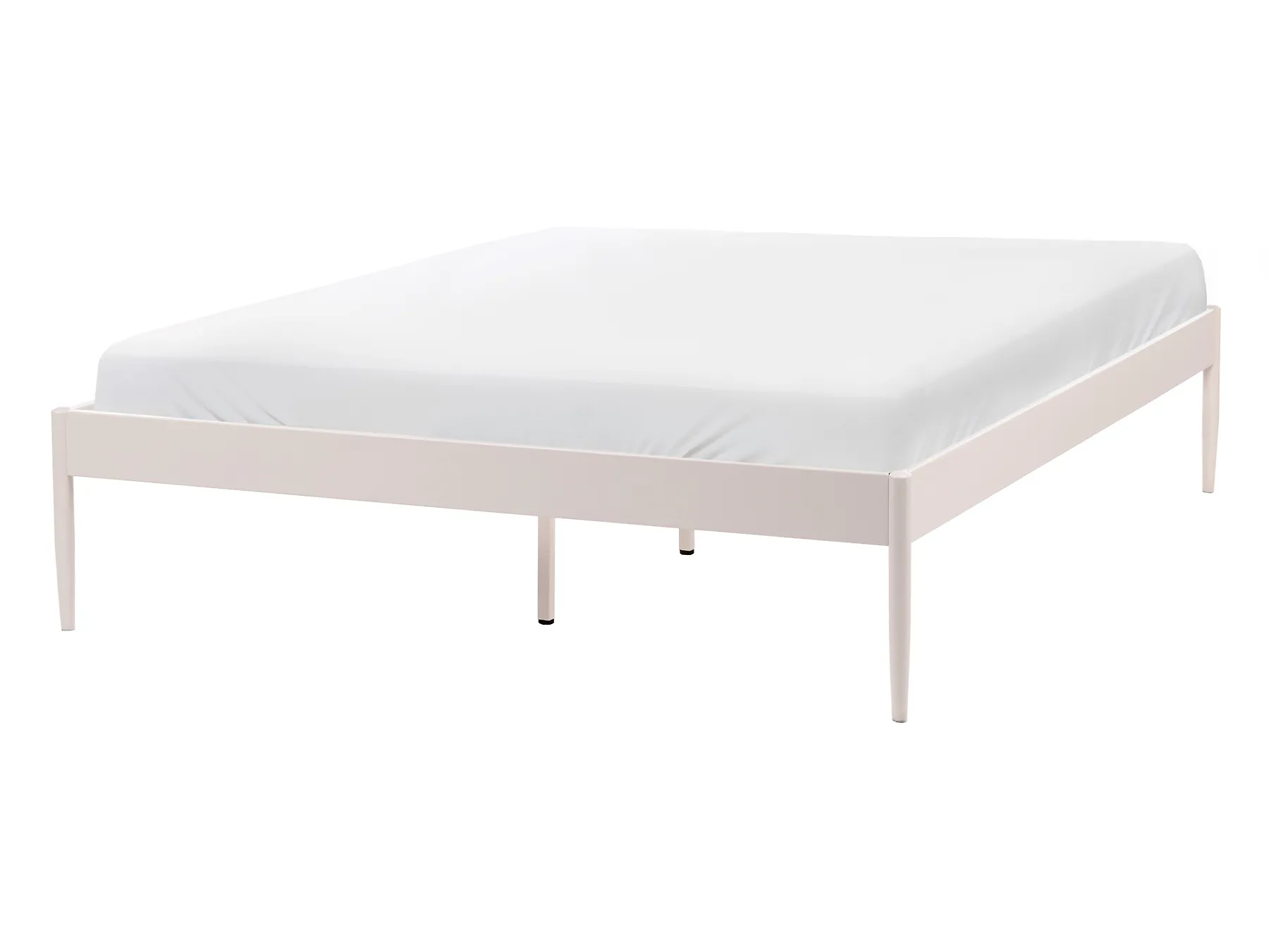 Bed Metal VAURS 140 x 200 cm (EU Double) Light Beige_1165426