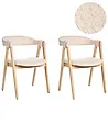 Set of 2 Dining Chairs DAY Boucle Light Brown/ Beige