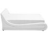 Bílá kožená postel s úložištěm 180x200 cm AVIGNON_689750