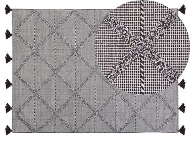 Bavlnený koberec 140 x 200 cm hnedý TUZLA