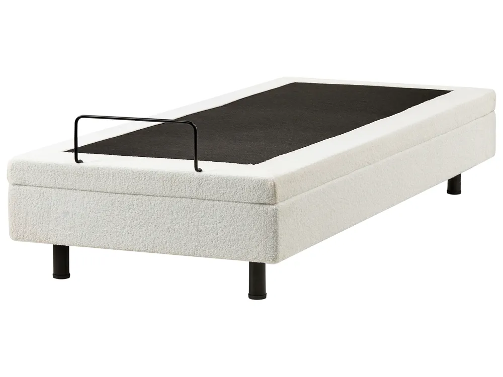 Adjustable Bed without Headboard Boucle DUKE 90 x 200 cm (EU Single) Off-White_1011417
