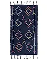 Rug CORUM Black 80 x 150 cm Cotton