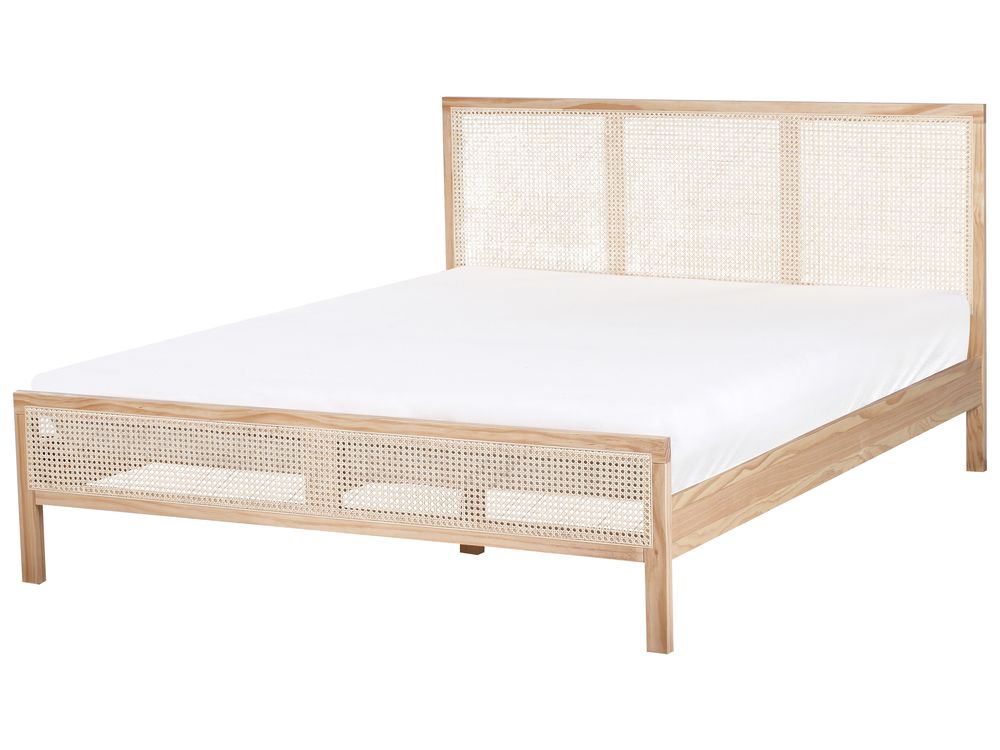 Letto Legno di pino SALERNAS 160 x 200 cm Marrone chiaro