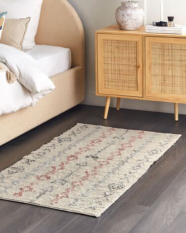 Cotton Area Rug 80 x 150 cm Beige DISPUR 