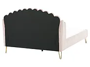 Bett mit Lattenrost Samtstoff AMBILLOU 160 x 200 cm Hellbeige_857633