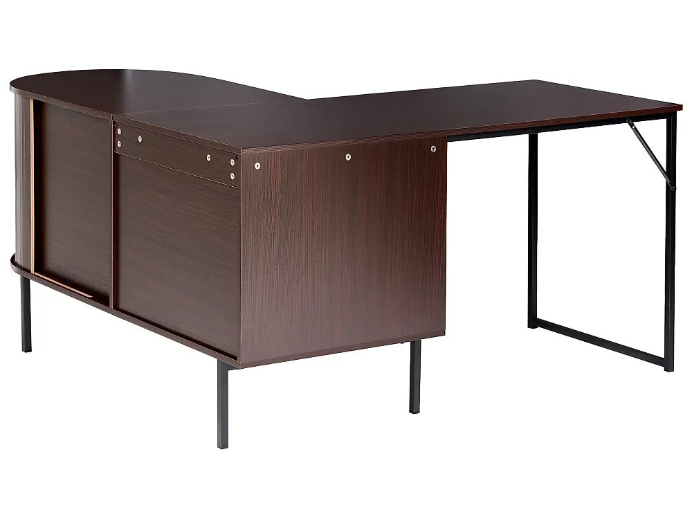 Sarok íróasztal SOLARI 140 cm 140 cm Sötétbarna_1191548