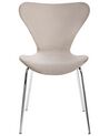 Lot de 2 chaises de salle à manger en velours taupe et argenté BOONVILLE_862245