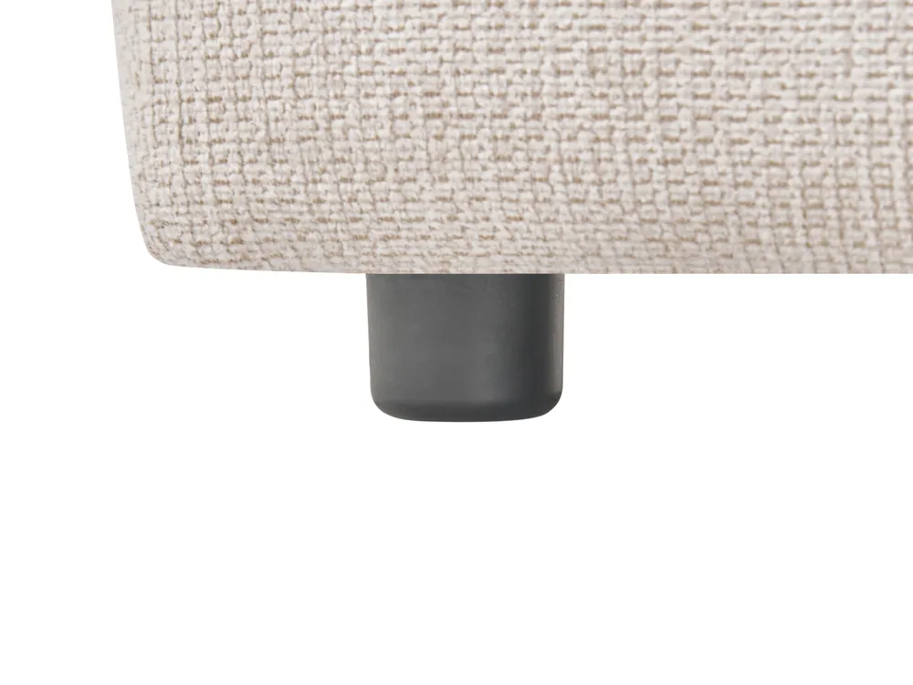 Modular Corner Sofa 3 Seater HEDE with Ottoman Fabric Light Beige Right Hand_1092193