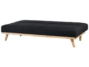 Sofa Bed 3 Seater FROYA Fabric Black_722425