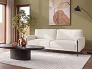 Sofa 3-Sitzer SKARO Chenillegewebe Cremeweiß_1155787