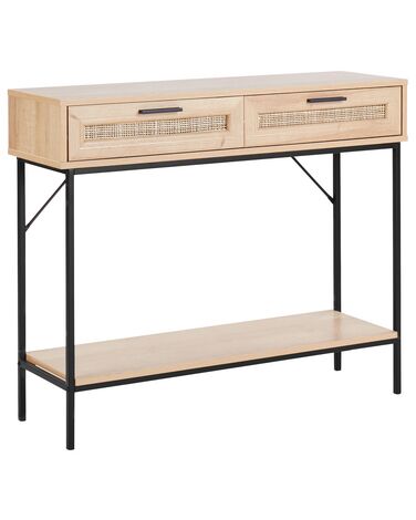 Tavolo consolle rattan legno chiaro PASCO