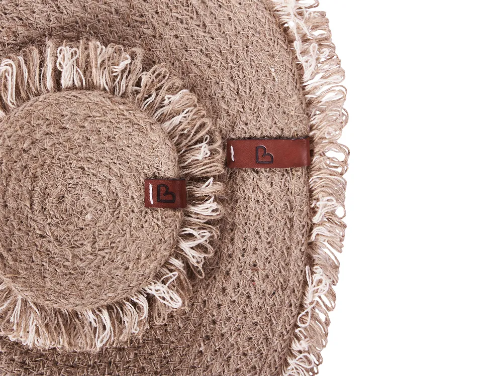 Set di tovagliette e sottobicchieri RIBBERY Iuta Naturale_946269