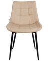 Sæt med 2 spisebordsstole kunstlæder beige MELROSE II_905379