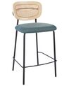 Lot de 2 chaises de bar en tissu bleu MAYETTA_931897