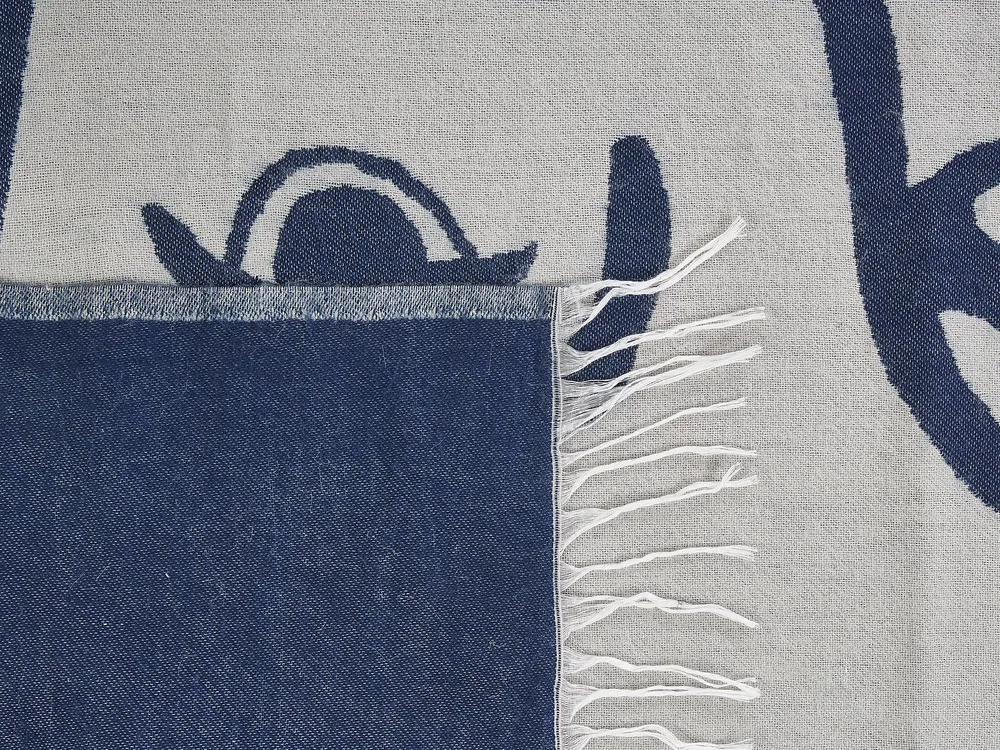 Blanket HALEDE 130 x 170 cm Blue_845843