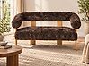 Sofa 2-Sitzer ILBRO Webpelz Dunkelbraun / Hellbraun