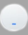 LED Wall Mirror with Bluetooth Speaker ⌀ 60 cm Silver TANAY_932344