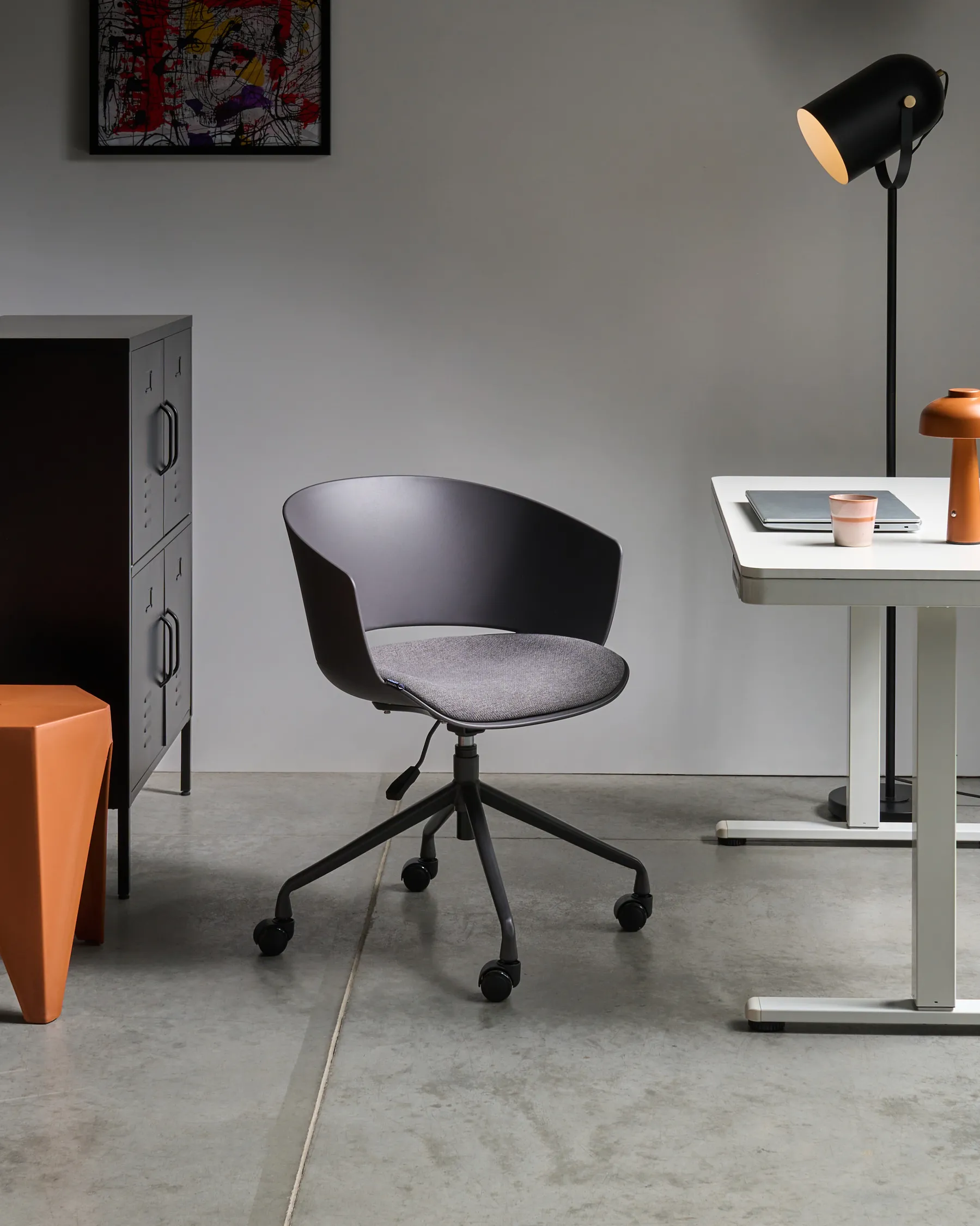Office Chair GLEEFUL Fabric Graphite Grey_1026620